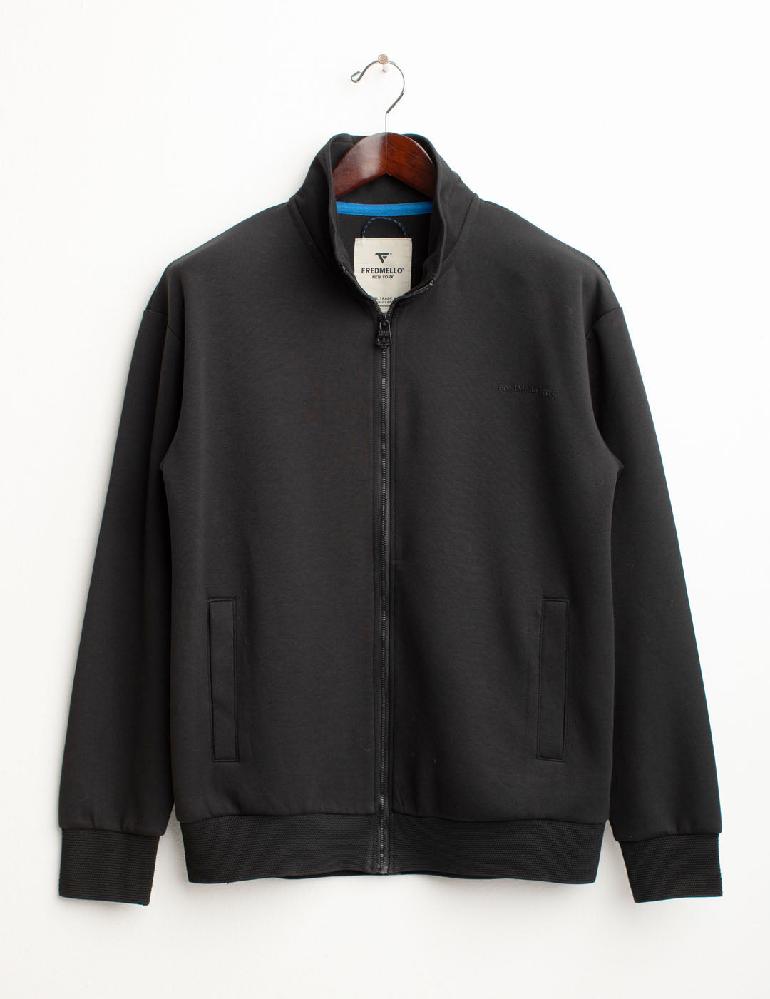 Felpa full zip con lettering 3D uomo black fm25w07fz cc-a0951 Felpa full zip con lettering 3D