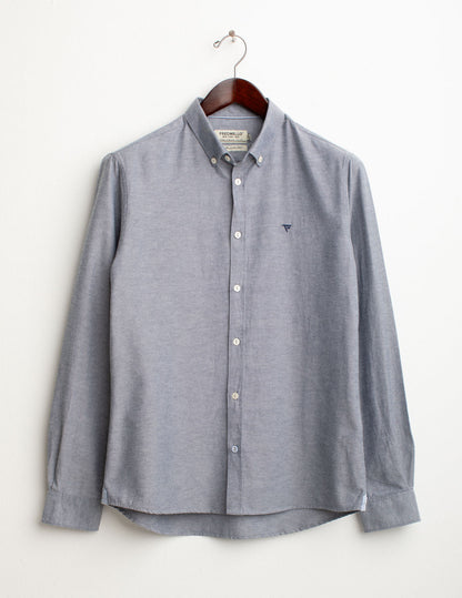 Camicia in oxford con logo ricamato