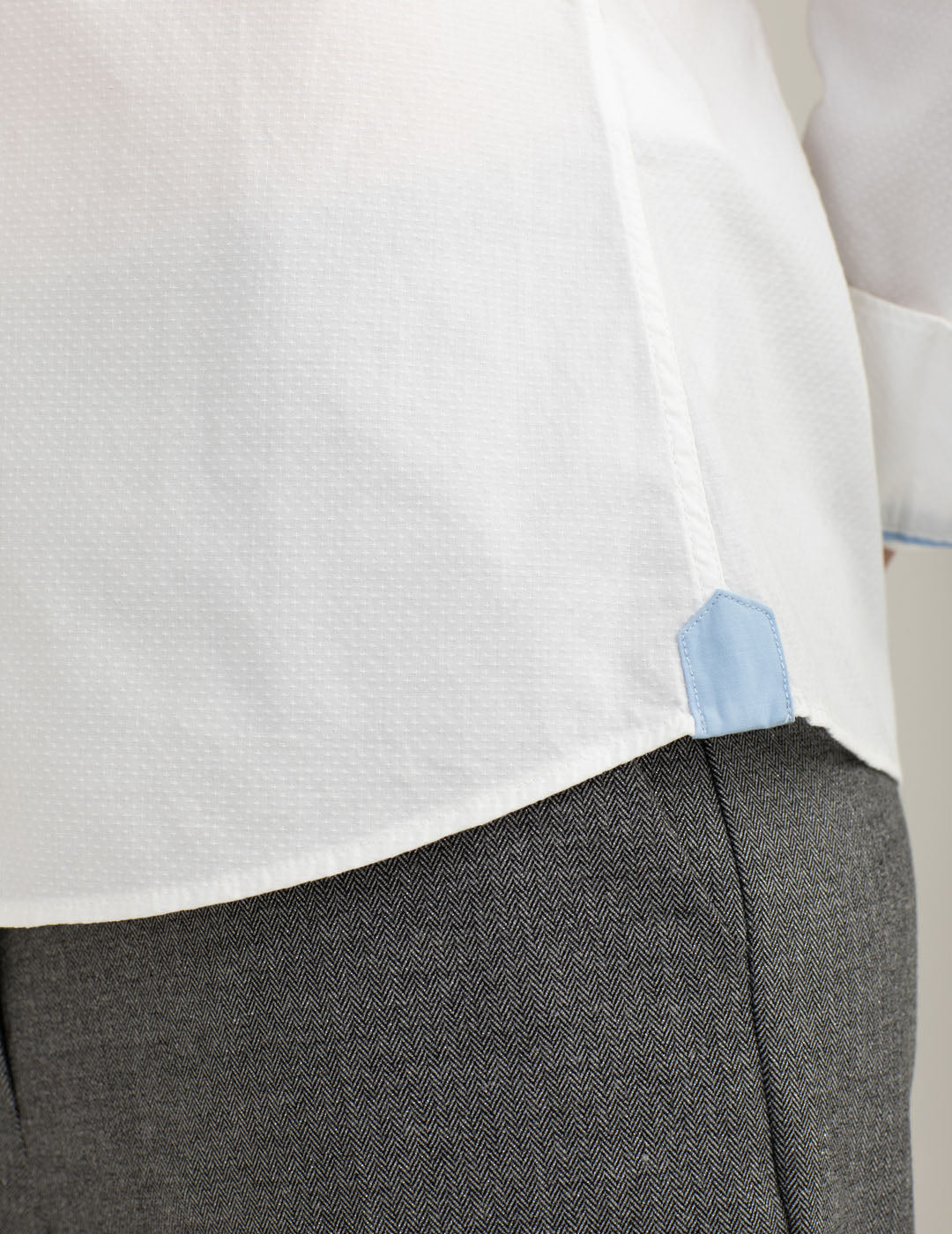Camicia slim fit in armaturato stretch donna white fw25w03cu cc-a0001 Camicia slim fit in armaturato stretch