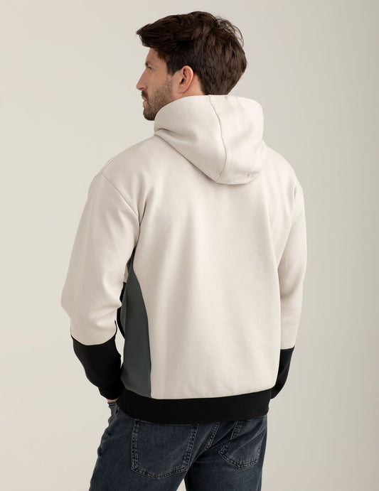 Felpa color block con cappuccio - back - 002