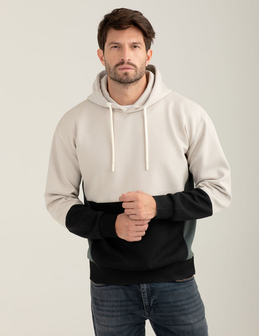 Felpa color block con cappuccio uomo off white fm25w09fc cc-a0002