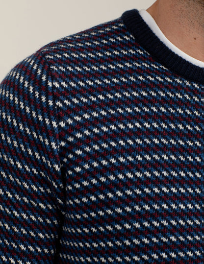 Maglia jacquard in lambswool