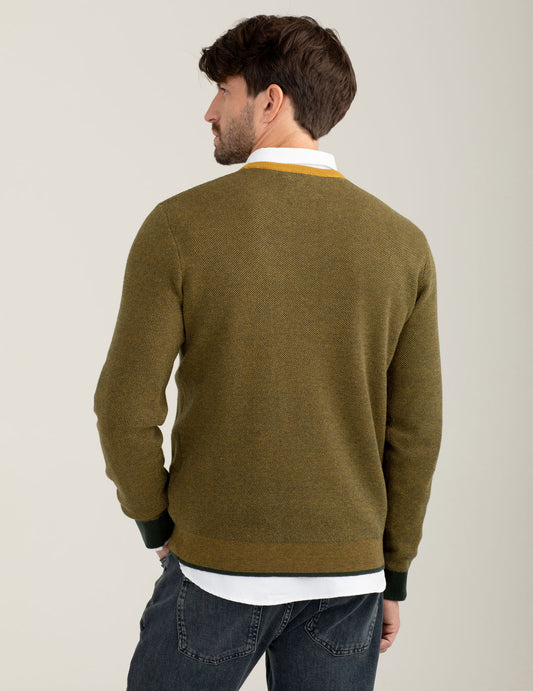 Jacquard sweater - back - 002