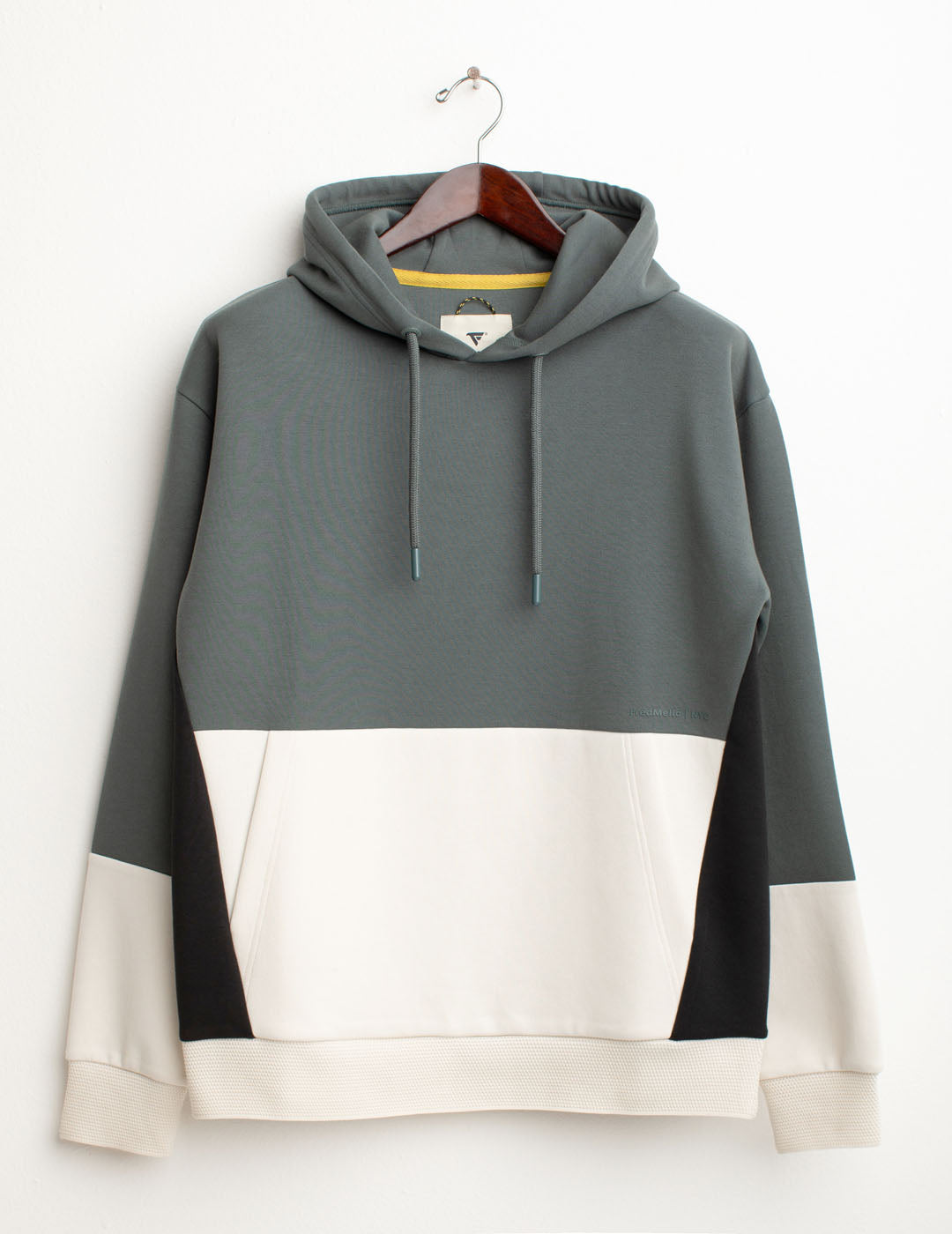 Felpa color block con cappuccio uomo moss fm25w09fc cc-a0818 Felpa color block con cappuccio