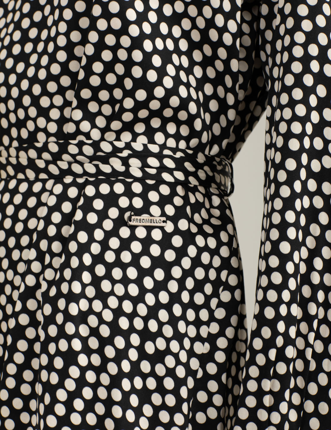 Abito in raso stretch stampato donna white black fw25w03as cc-a0009 Abito in raso stretch stampato