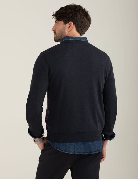 Jacquard sweater - back - 002