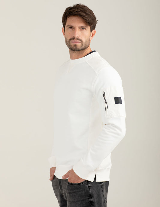 Felpa girocollo con dettagli utility - back - 002