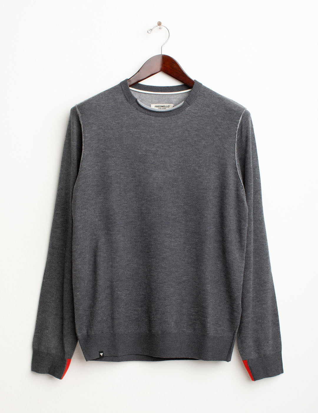 Maglia vanisé uomo antracite melange fm25w32mg cc-a0953 Maglia vanisé