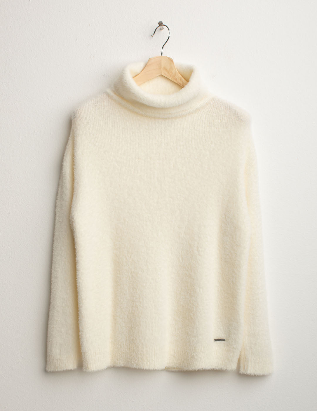 Fur-effect turtleneck sweater woman off white fw25w23md cc-a0002 Fur-effect turtleneck sweater