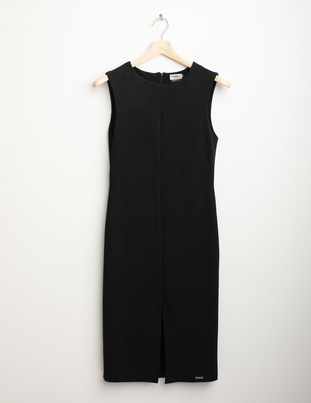 Abito smanicato con spacco donna black fw25w12au cc-a0951 Abito smanicato con spacco
