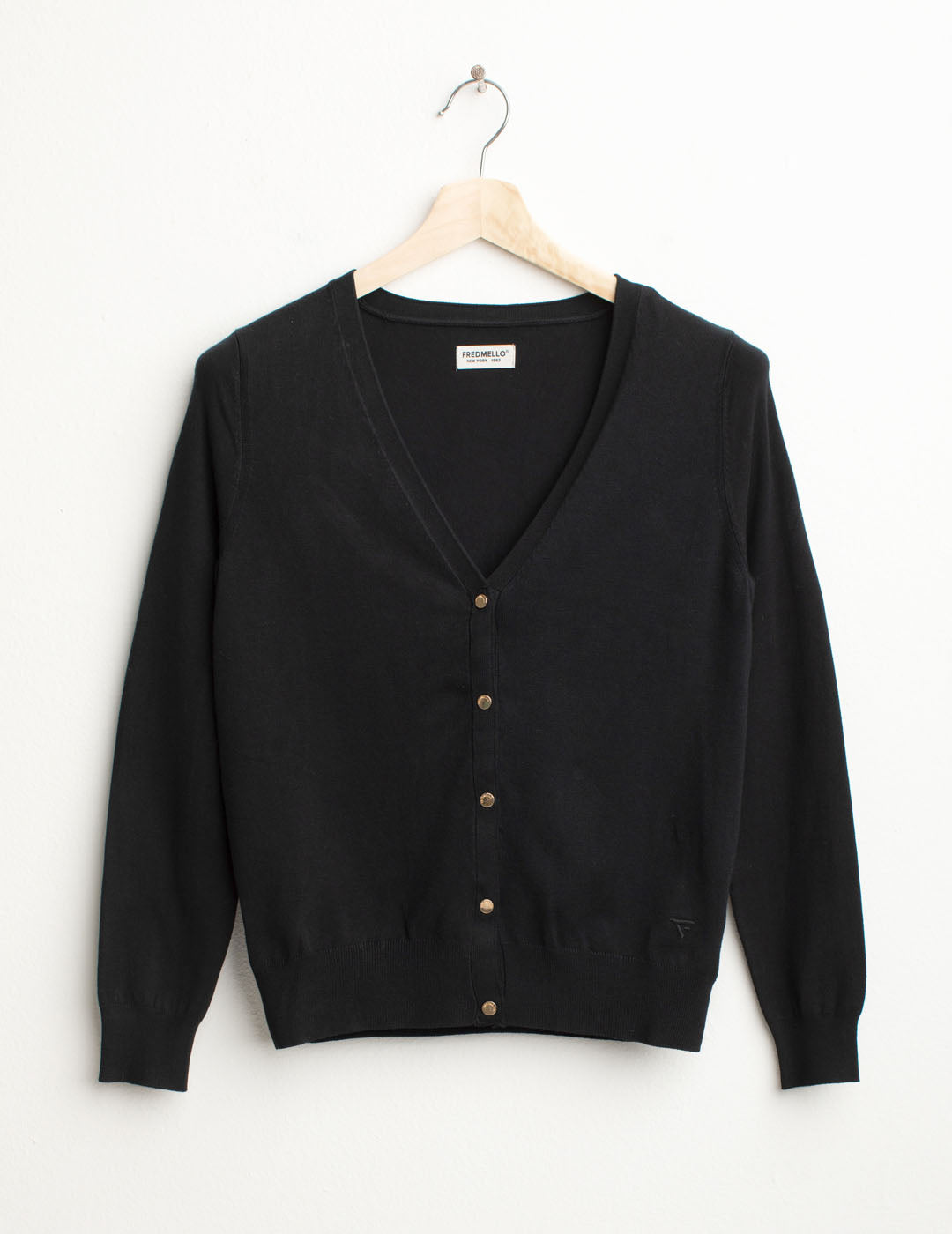 Cardigan scollo a V donna black fw25w02mk cc-a0951 Cardigan scollo a V