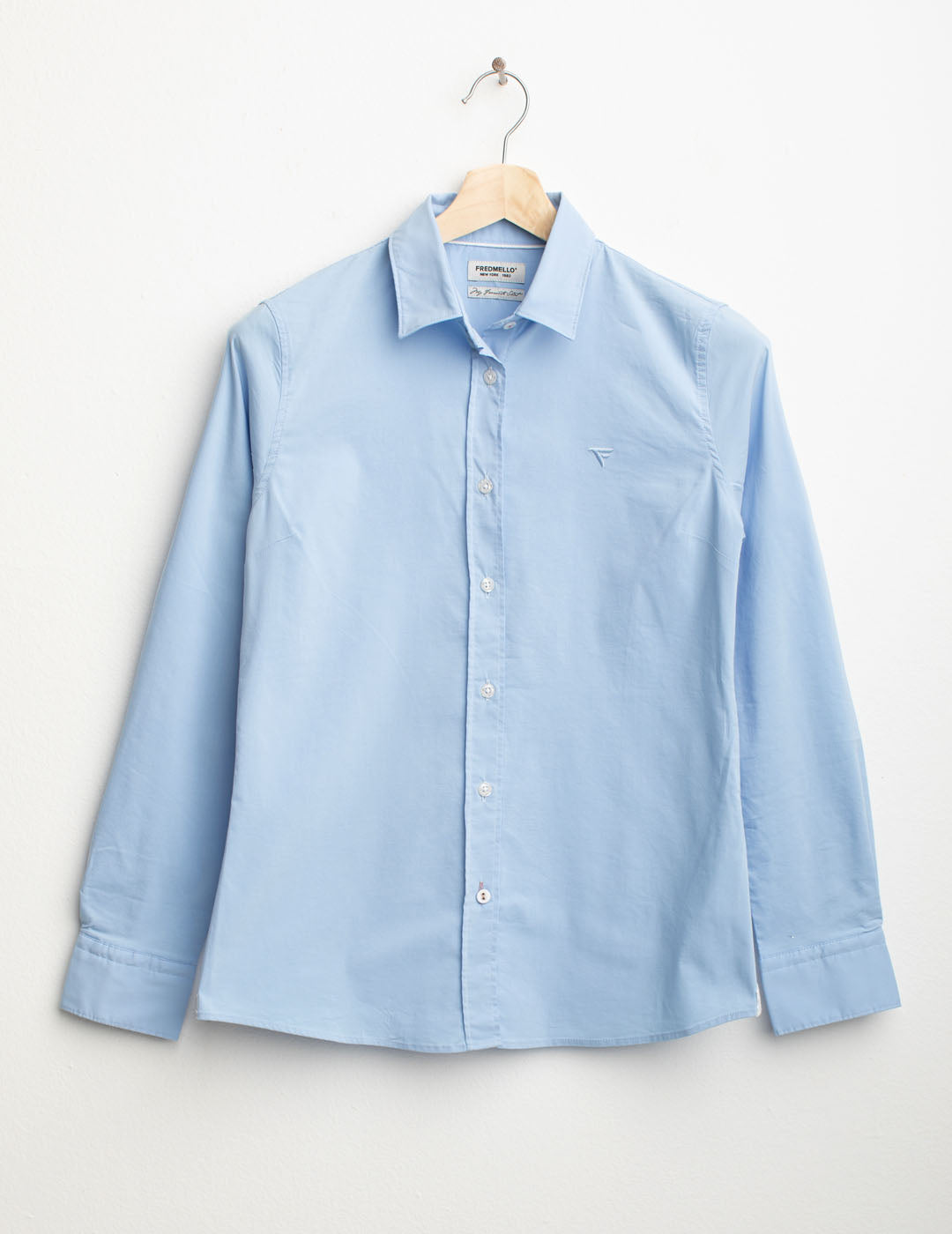 Camicia slim fit in popeline stretch donna light blue fw25w02cu cc-a1001 Camicia slim fit in popeline stretch