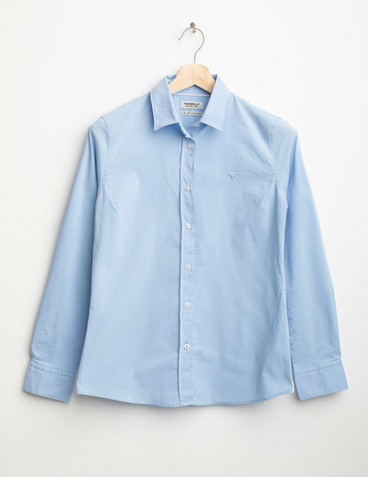 Camicia slim fit in popeline stretch