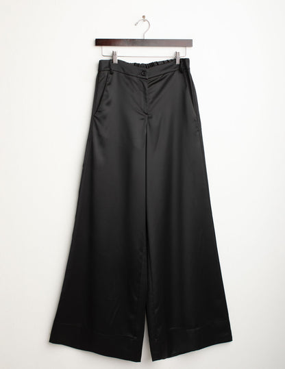 Pantalone palazzo in raso