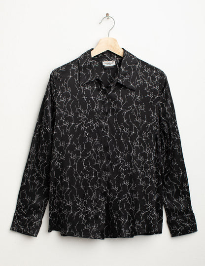 Camicia in raso stretch stampato