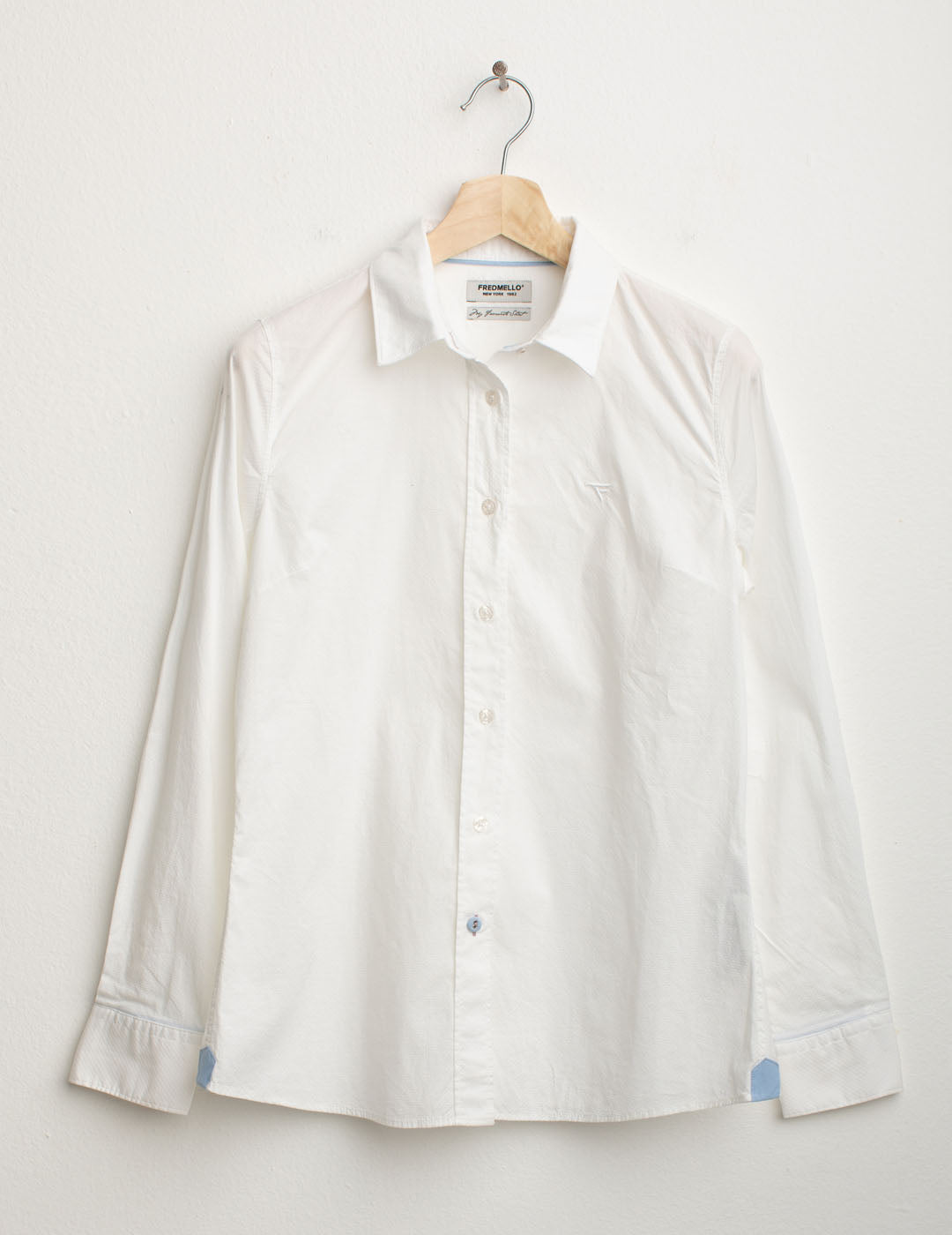 Camicia slim fit in armaturato stretch donna white fw25w03cu cc-a0001 Camicia slim fit in armaturato stretch