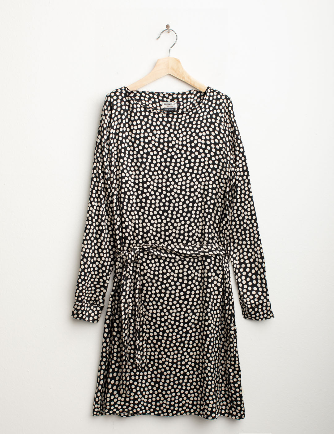 Abito in raso stretch stampato donna white black fw25w03as cc-a0009 Abito in raso stretch stampato