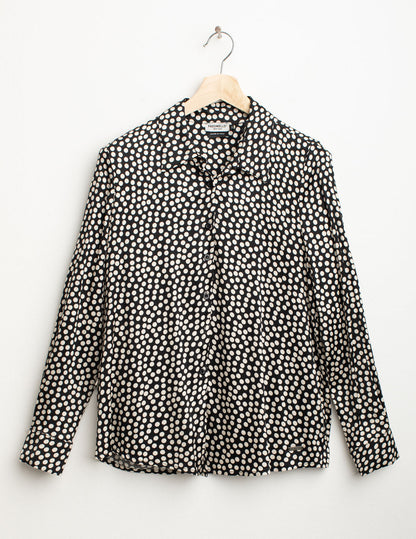 Camicia in raso stretch stampato