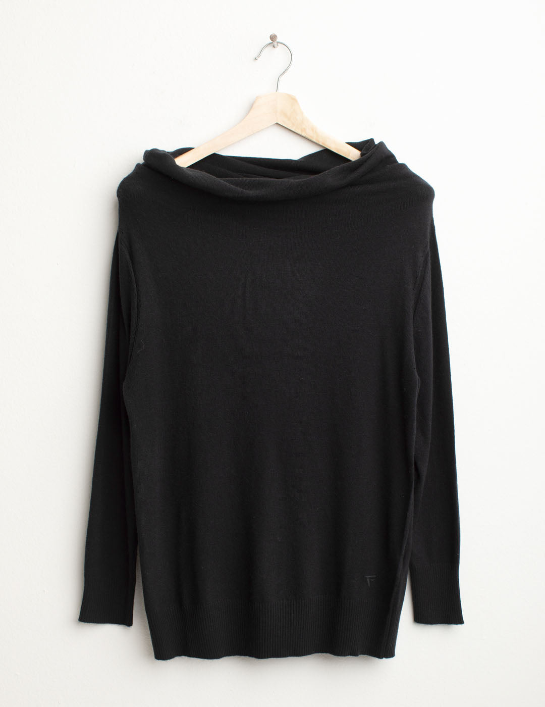 Maglia dolcevita a collo ampio donna black fw25w10md cc-a0951 Maglia dolcevita a collo ampio