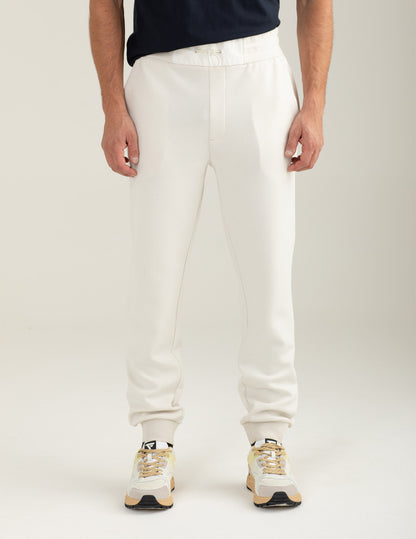 Pantalone in interlock con polsi