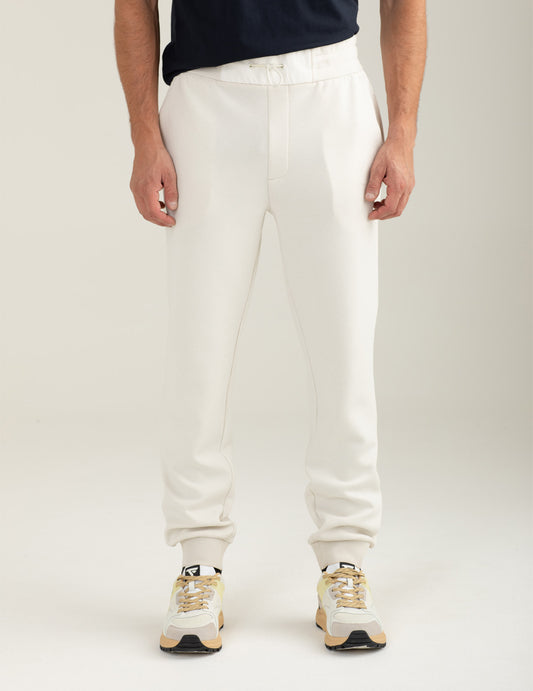 Pantalone in interlock con polsi uomo off white fm25w03pf cc-a0002