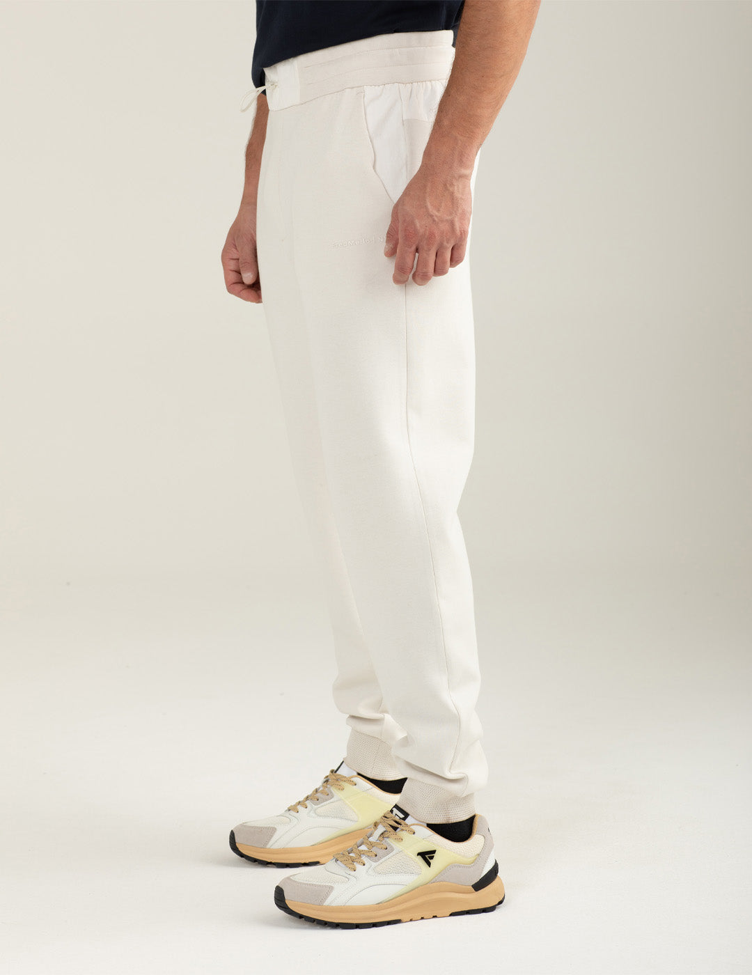 Pantalone in interlock con polsi uomo off white fm25w03pf cc-a0002 Pantalone in interlock con polsi