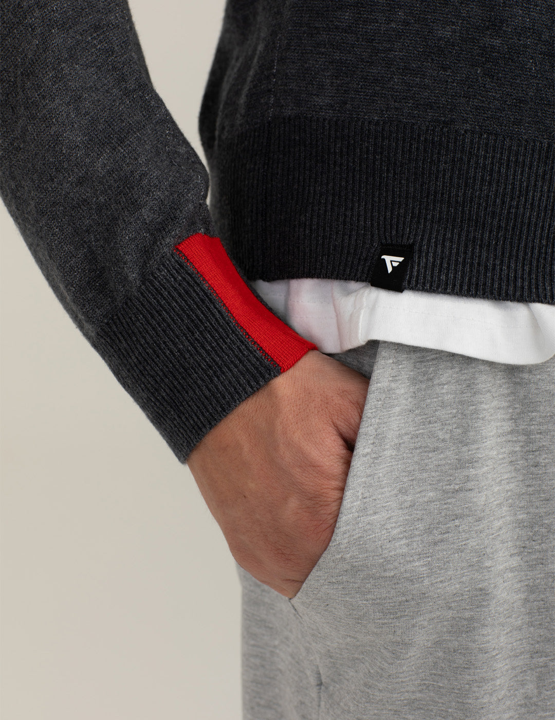 Maglia vanisé uomo antracite melange fm25w32mg cc-a0953 Maglia vanisé