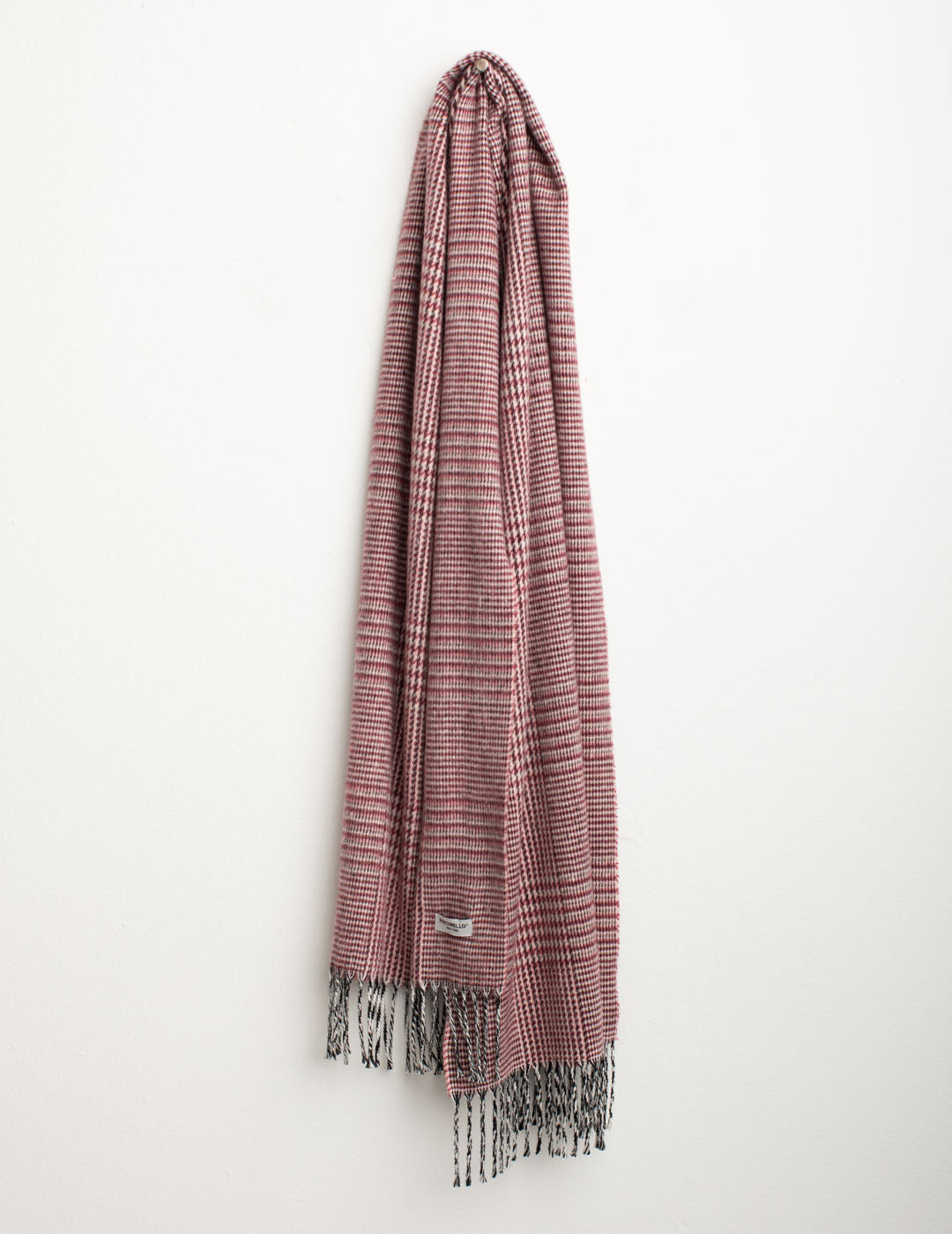 Check patterned pashmina with fringes woman red fw25w04zs cc-a0301 Check patterned pashmina with fringes