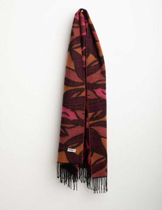 Patterned pashmina with fringes woman fucsia fw25w01zs cc-a0408