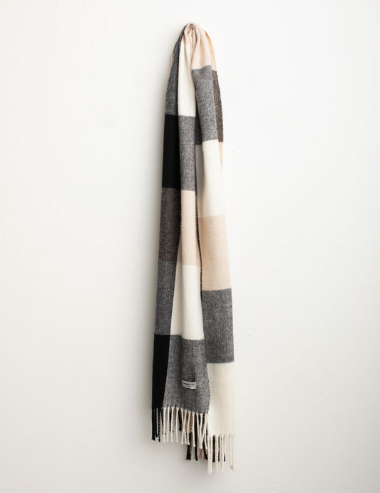 Macrocheck pashmina with fringes woman beige fw25w03zs cc-a0101