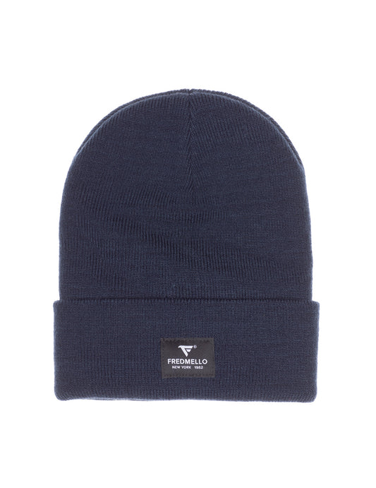 Double-layer knit beanie man blue fmsidney cc-a0601