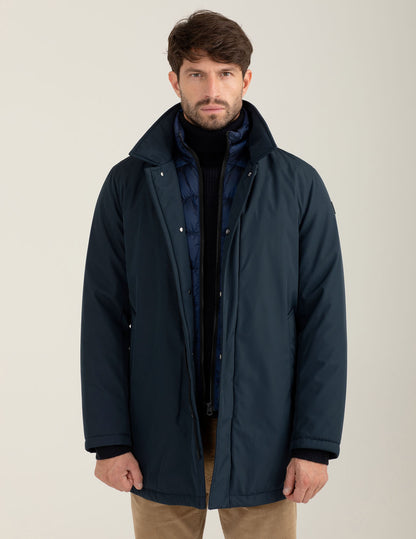 Jacket with quilted inner panel