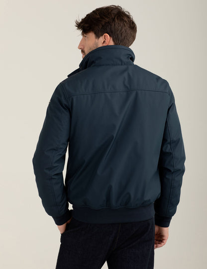 Padded jacket with packable hood
