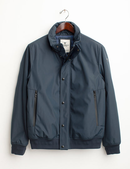 Padded jacket with packable hood