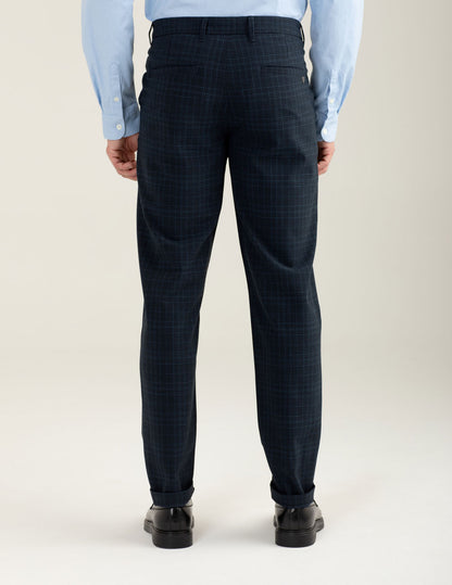 Checked chino trousers