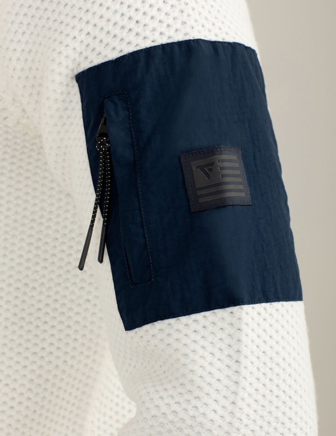 Trucker sweater with technical details man off white fm25w01mm cc-a0002 Trucker sweater with technical details