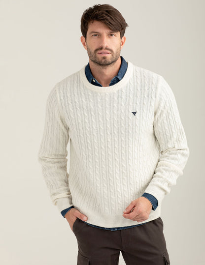 Maglia a trecce in lambswool