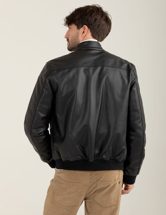 Faux leather jacket - back - 002