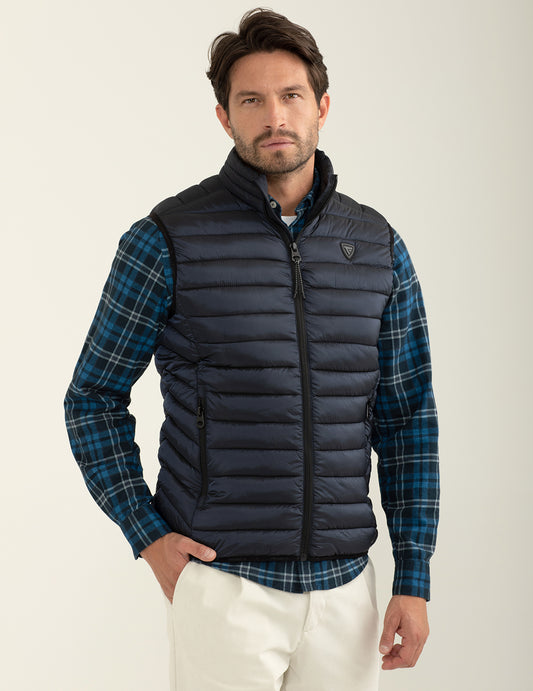 Ripstop sleeveless puffer man blue fm25w25ks cc-a0601