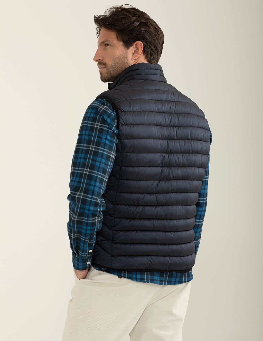 Piumino smanicato in ripstop uomo blue fm25w25ks cc-a0601 Piumino smanicato in ripstop