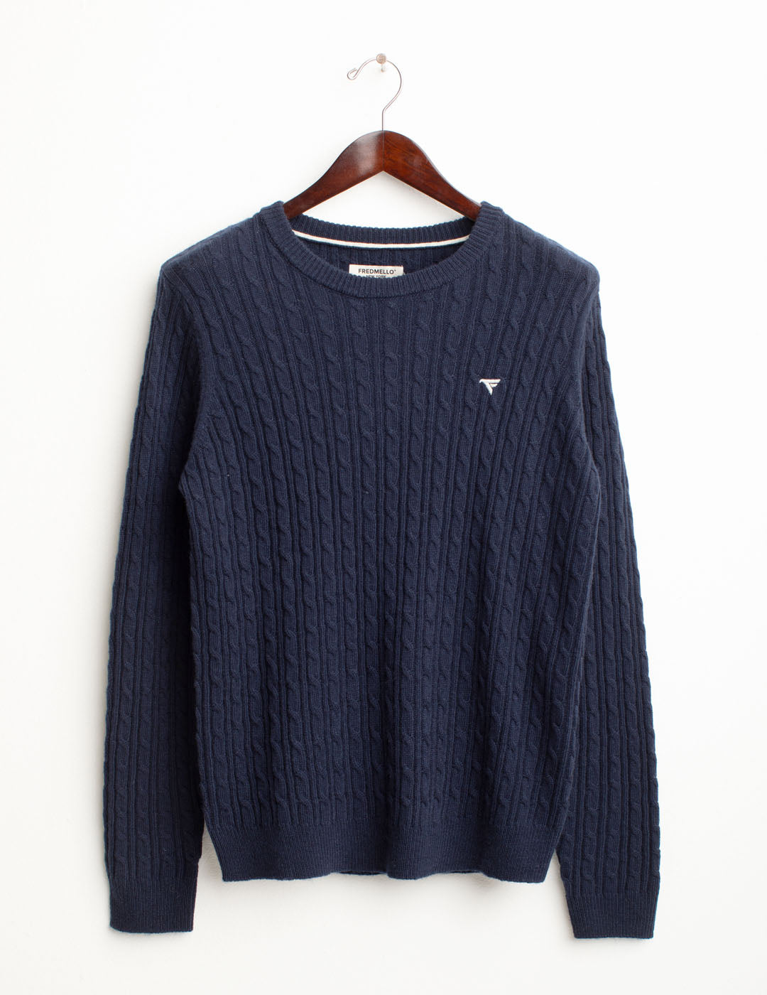 Maglia a trecce in lambswool uomo blue fm25w23mg cc-a0601 Maglia a trecce in lambswool