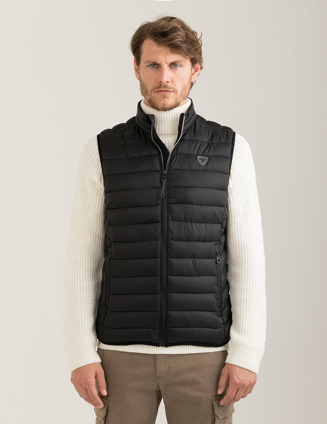 Piumino smanicato in ripstop uomo black fm25w25ks cc-a0951 Piumino smanicato in ripstop