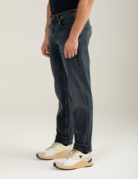 Pantalone in felpa effetto denim - back - 002