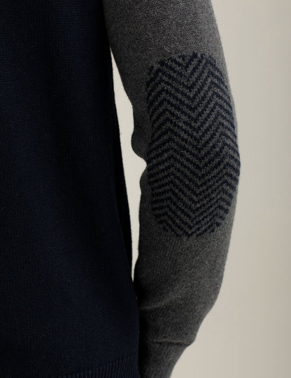 Maglia girocollo color block