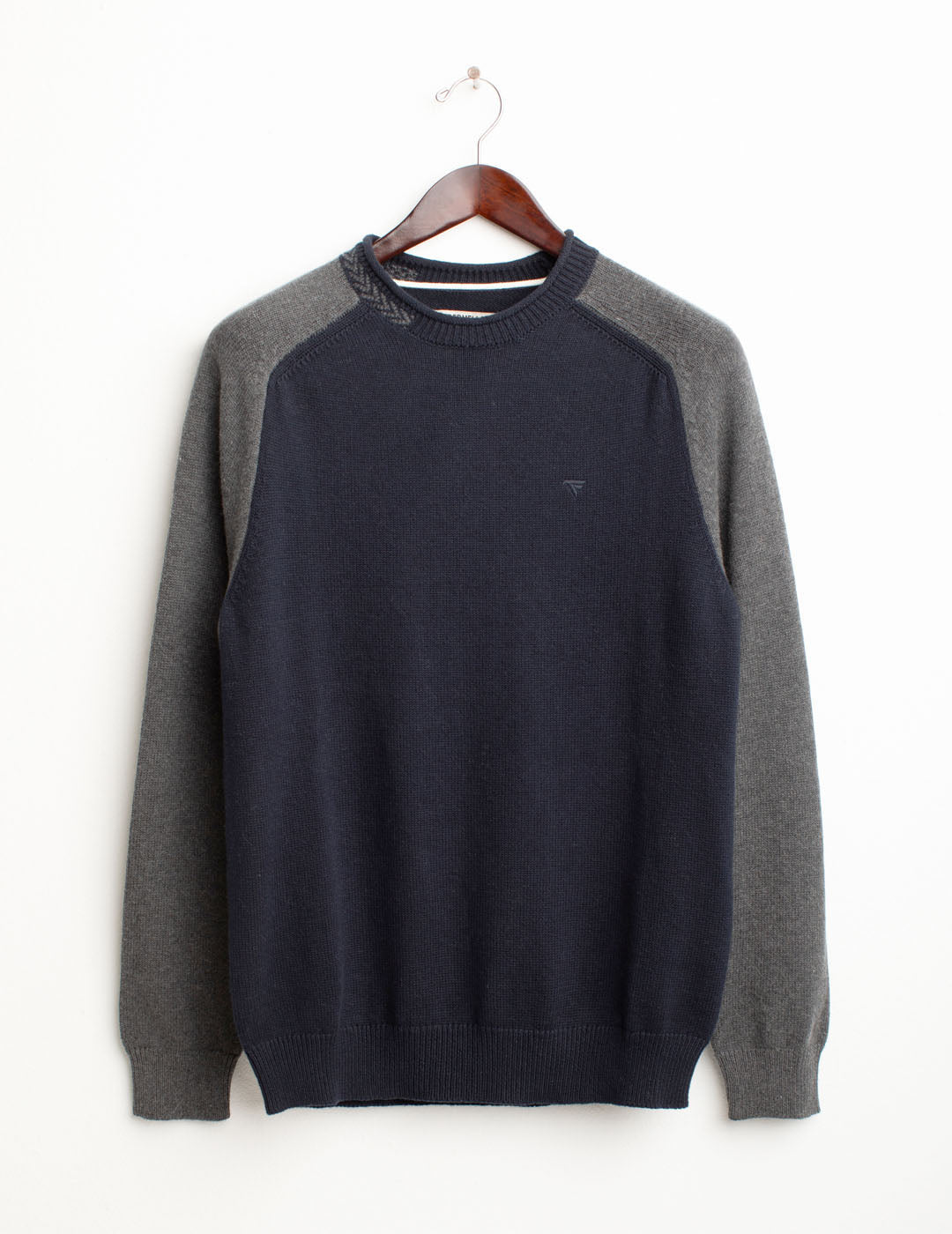 Maglia girocollo color block uomo blue fm25w12mg cc-a0601 Maglia girocollo color block