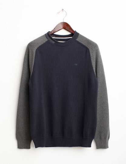 Maglia girocollo color block