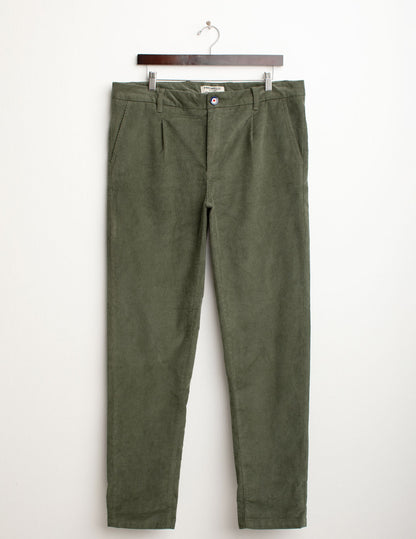 Pantalone chino in velluto a coste con pinces