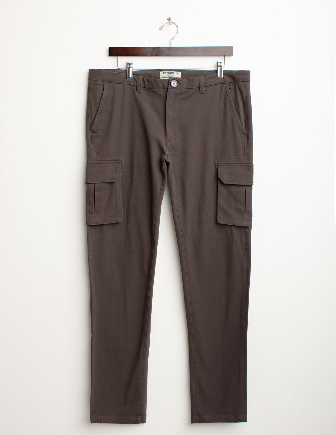 Pantalone cargo in gabardina tinto capo uomo air force fmdenaly cc-a0802 Pantalone cargo in gabardina tinto capo