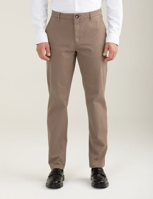 Pantalone chino in tessuto dobby uomo mud fmrenton cc-a0107