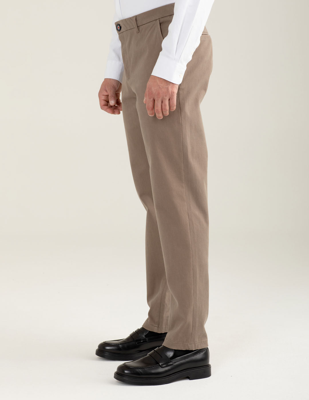 Pantalone chino in tessuto dobby uomo mud fmrenton cc-a0107 Pantalone chino in tessuto dobby